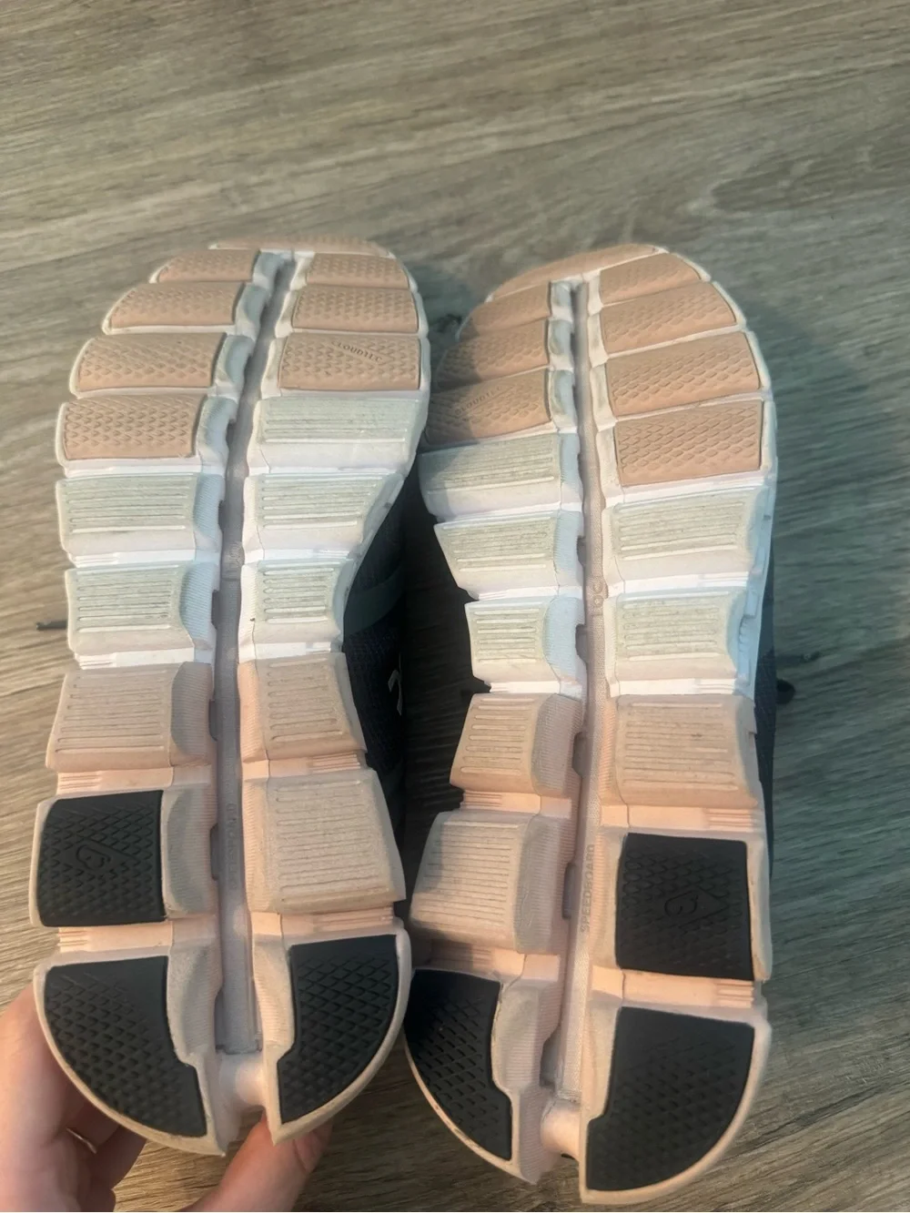 On Cloud Running Women's Cloudtec Lace-Up Running Shoe in Charcoal and Blush